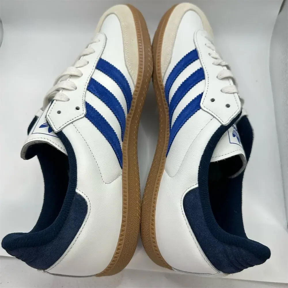 adidas Originals Samba OG Men's Sneakers Core White Blue Gum Sole Size 11.5 US